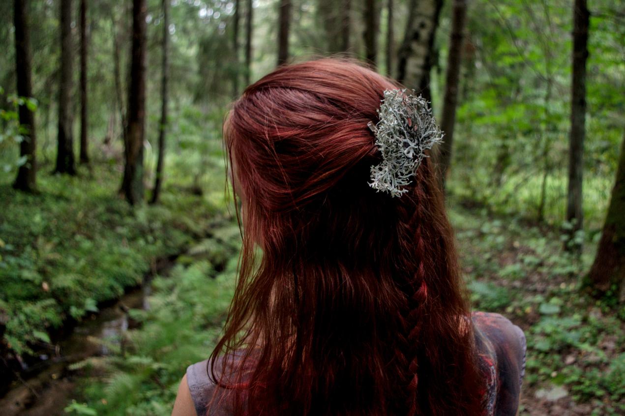 Elm moss hair clip