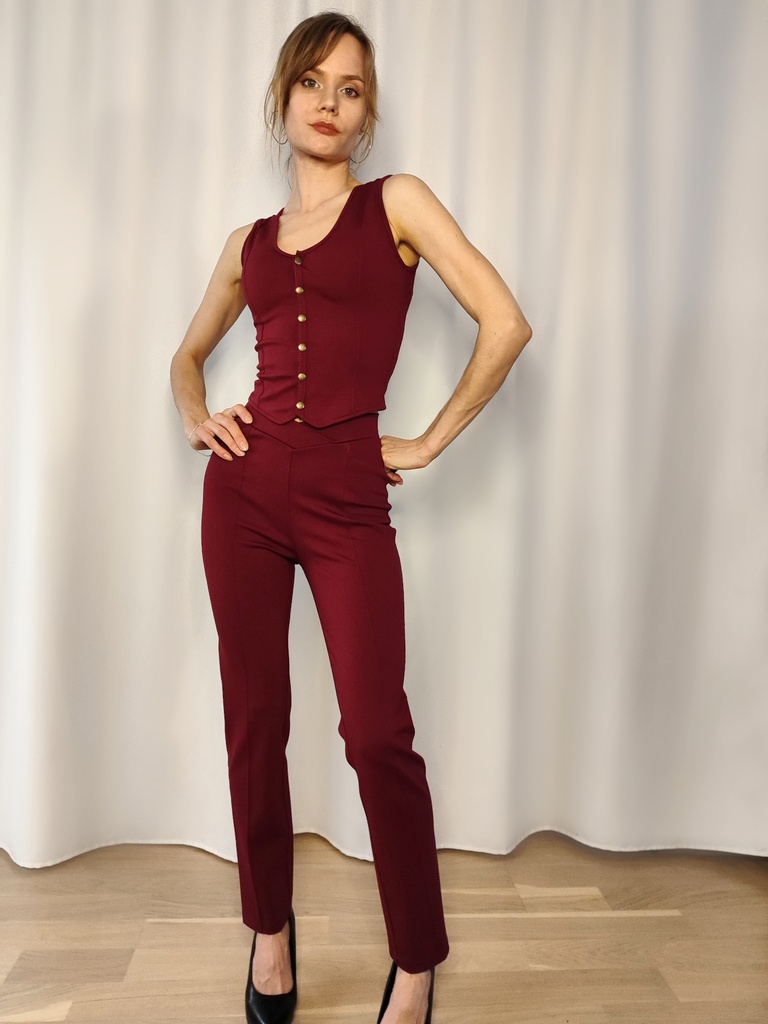 Pinstripe Cigarette Pants